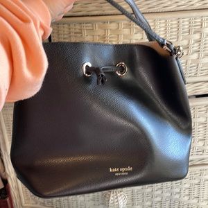 Kate spade black bucket bag